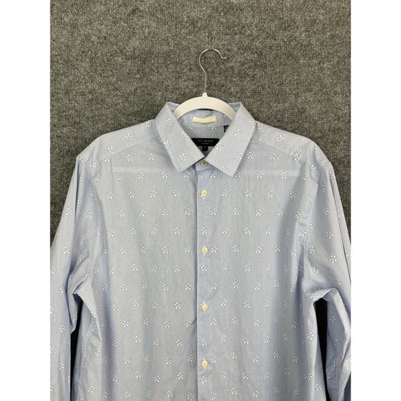 Ted Baker London Men's 5 (US XL) Cotton Blend Pale Blue Long Sleeve Bollon Dogs - Picture 2 of 16